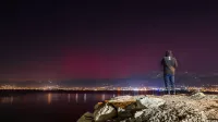 Hrvaška, Split, 19. januar 2026 Pogled iz luke Spinut na Kaštela