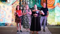 Svetlobna grafika na pročelju Gradu Dobrovo navdu&scaron;ila (FOTO, VIDEO)