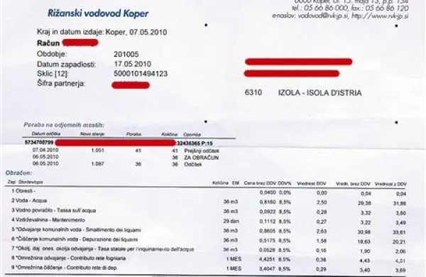 ... in majska, z novim načinom obračunavanja odvajanja in čiščenja odpadnih oziroma komunalnih voda 