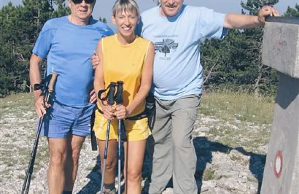 Orlando Nemec, Jožica Trost in Ivan Ban vrh Slavnika