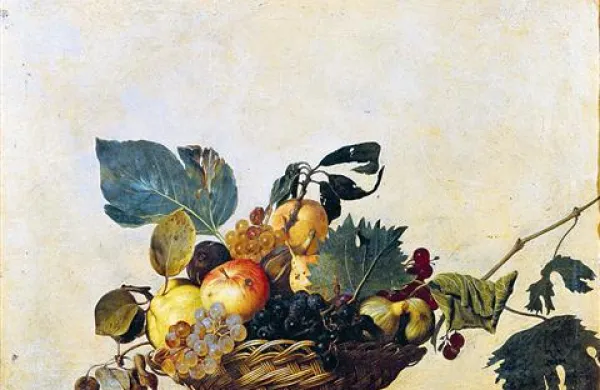 Caravaggio: Košara s sadjem, 1595 - 1596