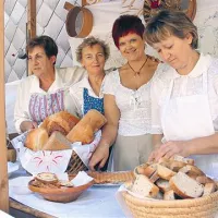 Tudi letos so na prireditvenem prostoru pričakale obiskovalce članice senožeškega aktiva žena z obloženo stojnico domačih dobrot