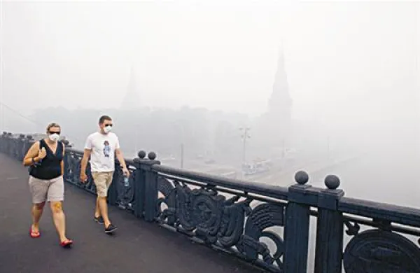 Smog nad Moskvo nevaren za zdravje ljudi