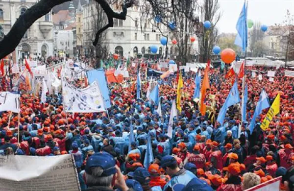 Lanske delavske demonstracije v Ljubljani