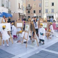 Otroci Vrtca Mornarček Piran na ex-temporu