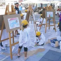 Otroci Vrtca Mornarček Piran na ex-temporu