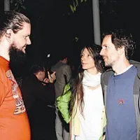 Vlado Škafar (desno)  s spremljevalko, slikarko Joni Zakonjšek, in glavni piarovec Kino Otoka Borut Jerman 