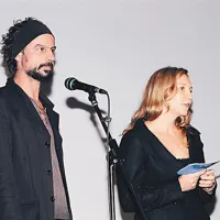 Direktorica festivala Lorena Pavlič in častni direktor festivala Jan Cvitkovič