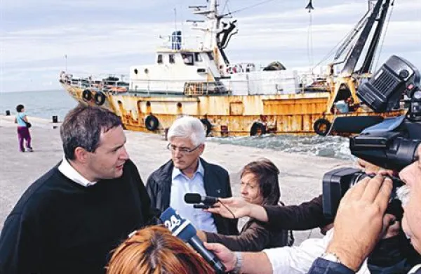 Kmetijski minister Dejan Židan z novinarji