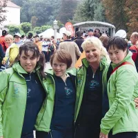 Primorske članice reprezentance (z leve):   Debora Rojc, Elviana Zulič, trenerka Milena Pinter in Alenka Markelj 