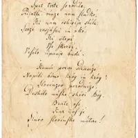 Prešernov rokopis Zdravice iz leta 1844