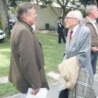 Drago Jančar in Boris Pahor sta na Opčinah govorila o slovenski himni, v kateri ni Slovencev