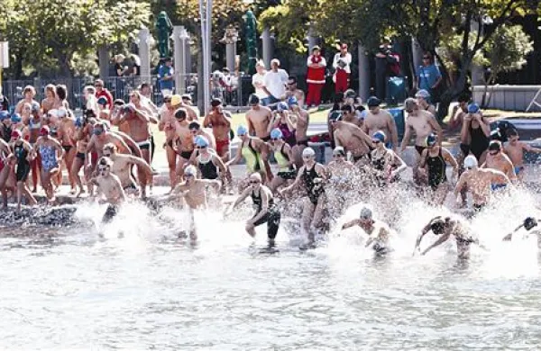 Med Koprom in  Žusterno se je merilo 141 plavalcev