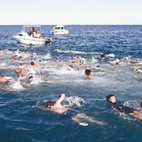 Med Koprom in  Žusterno se je merilo 141 plavalcev