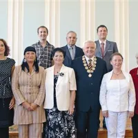 Župan z nagrajenci mestne občine