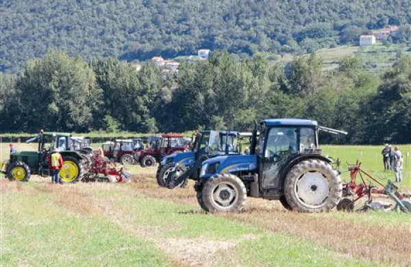Sodobni orači so se pomerili s plugi krajniki in z obračalnimi plugi na strnišču in  ledini