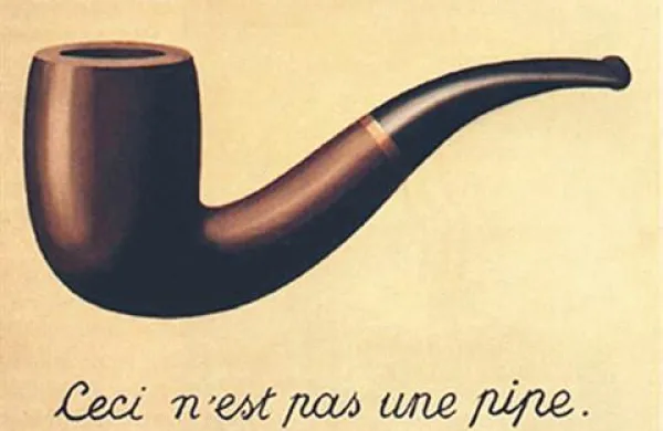 Eno najbolj znanih Magrittovih del, The Treachery of Images, narejeno v letih 1928-1929