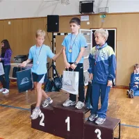 Najhitrejši fantje letnika 2000, z leve: Gašper Čopi, Luka Drol, Gašper Furlan (ŠD Nanos)