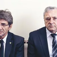 Prijatelja sta včeraj bodrila njegova poslanska kolega Bogdan Barovič in Silvan Majhenič 