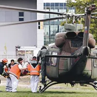 Ponesrečenca so odpeljali s helikopterjem slovenske vojske.