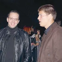 Marko Naberšnik, režiser Petelinjega zajtrka, in Goran Vojnović
