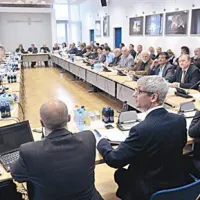 Programski svet RTV Slovenija med današnjim odločanjem o kandidatih za direktorja Radia Slovenija in direktorja Televizije Slovenija 
