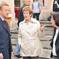 Od leve proti desni: kulturni ataše s francoskega veleposlaništva v Sloveniji Pierre Chardonnet, glavna pobudnica in organizatorica dogodka dr. Lucija Čok in predsednica Kulturnega društva Peter Martinc, novinarka Neva Zajc
