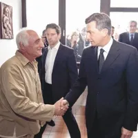 Med obiskom zaporov v Dobu se je premier Borut Pahor srečal tudi z Josipom Zagajskim
