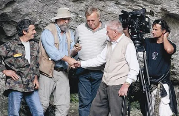 Pri nastajanju filma so med drugim sodelovali (z leve):  Jože Coraci,  Jadran Sterle,  Ludvik Husu, Viktor Saksida in Stojan Femec 