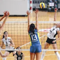 Odbojkarski ženski derbi  je postregel z zanimivo igro, najboljša pri gostjah je bila Marina Barič (št. 3), na fotografiji so še  Kolbl (9), Kodelja (15), Kaker (17) in Bibble (13)