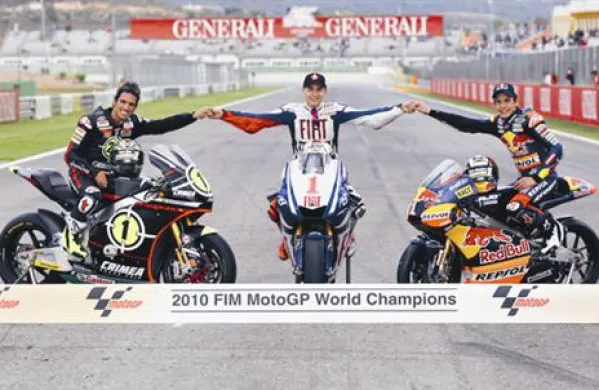 Jorge Lorenzo, Toni Elias in Marc Marquez 
