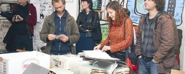 Društvo je na ogled postavilo tudi svojo obsežno dokumentacijo