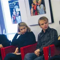 Režiser predstave Jaša Jamnik, avtorica uprizoritvene verzije Tatjana Doma ter igralca Rok Matek in Medea Novak 