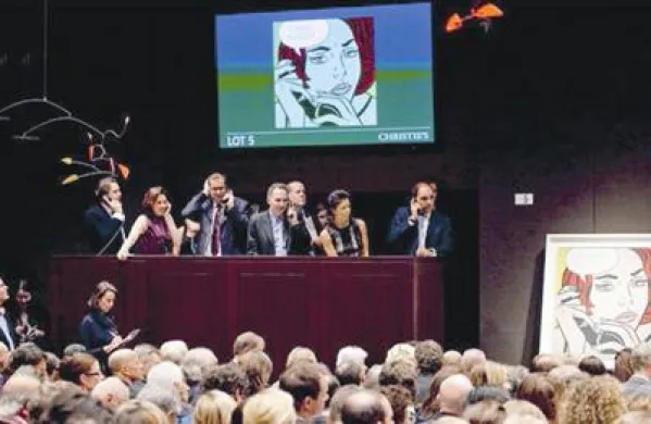 Oljno sliko velikosti skoraj meter krat meter si je prek telefona zagotovil neznani kupec.
