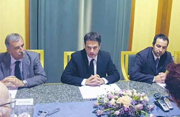 Podžupan Mitja Trtnik, zupan Matej Arčon in podžupan Tomaž Slokar