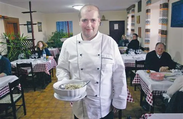 Sandi Tripar je na Belvedurju ponujal številne jedi s tartufi.