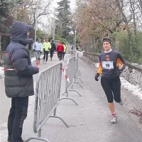 Caterina Busato na začetnem, asfaltiranem  delu proge