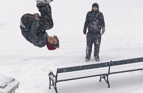 Mlade Dunajčane je decembrski sneg razveselil