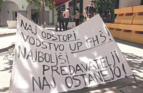 Tako so junija protestirali proti nepodaljševanju pogodb na FHŠ
