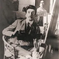 Avtoportret Milana Klemenčiča, od danes razstavljen v Pilonovi galeriji 