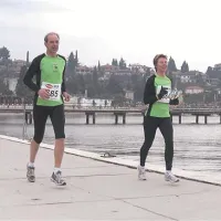 Janez Otoničar in Alenka Draksler na portoroški plaži