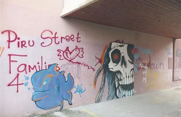 Grafitarji so našli novo “platno” v Ulici Emilia Driolia.