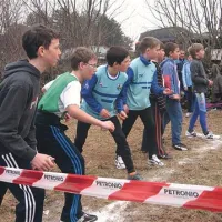 Start dečkov 2001 in 2000, tretji z leve je Matic Berginc