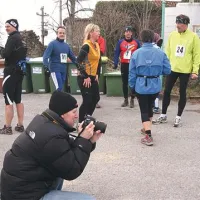 Ogrevanje sredi Beke. Spremljevalci so poskrbeli za foto dokumentacijo.