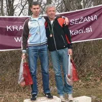 Zmagovalec in tretji med veterani 1965-1956, Franc Kolarič  in Robert Petrovčič