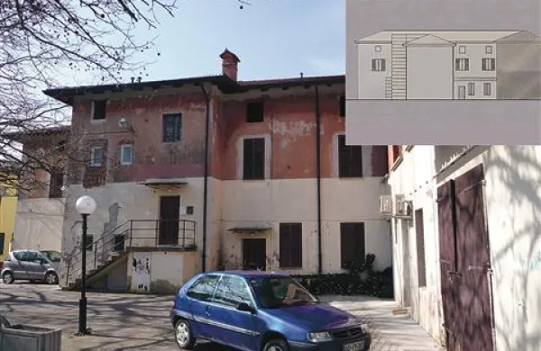 Hišo Krajevne skupnosti Renče bodo temeljito prenovili (zgoraj desno nova podoba)