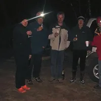 V nedeljo zvečer so končno nazdravili (z leve):   Rosana Cerkvenik, Claudio Bratos in David Maver, ki sta jim čestitala Jordan Guštin in Jaka Jakofčič (tretji in peti z leve)