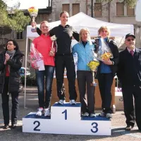 Najhitrejše tekačice so bile Slovenke: Neža Mravlje, Lucija Krkoč, Aleksandra Fortin