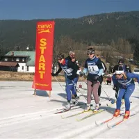 Start teka, v sredini novinarka PN Neva Blazetič