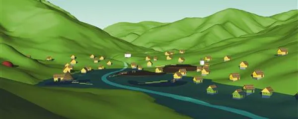 Podoba Idrije in popotresne poplave iz leta 1511, ki jo je rekonstruiral Rafael Bizjak